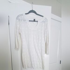 Laundry Ivory Lace Tunic/dress-Beautiful!